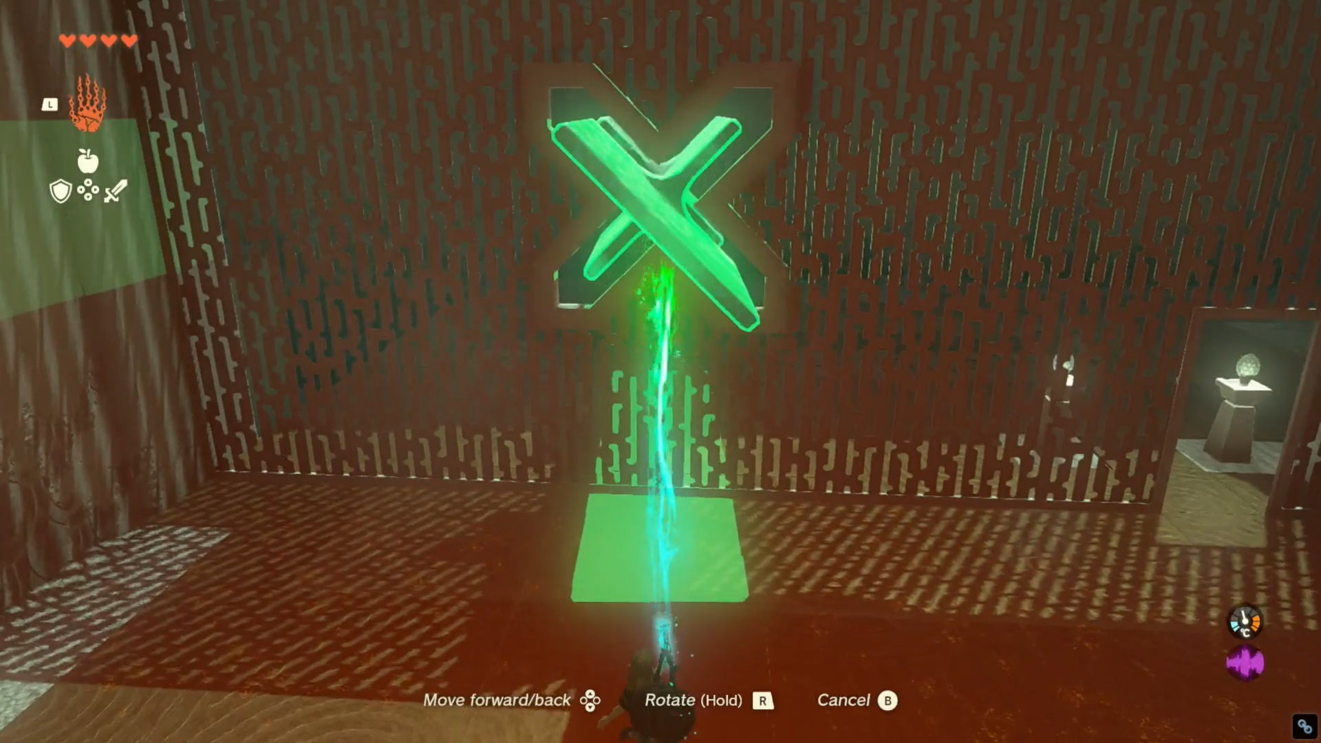 zelda totk jiosin shrine moving cross structure through first wall