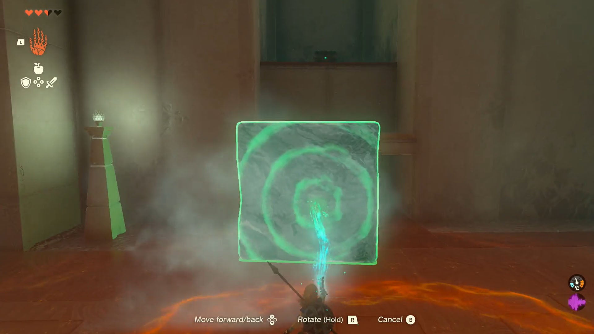 zelda totk kiuyoyou shrine ice cube step to chest