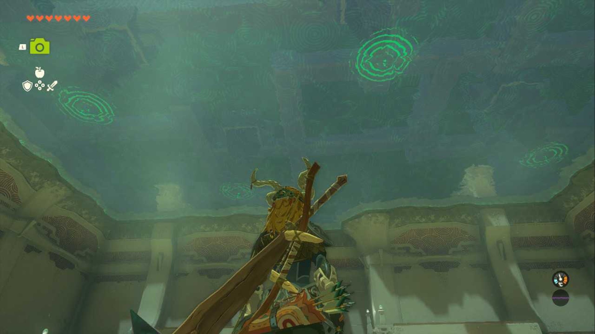 zelda totk kyokugon shrine main puzzle ceiling markings