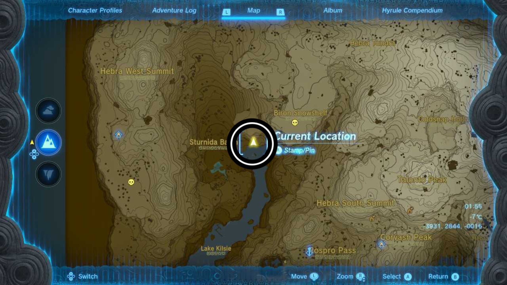 zelda totk lake kilsie cave map location