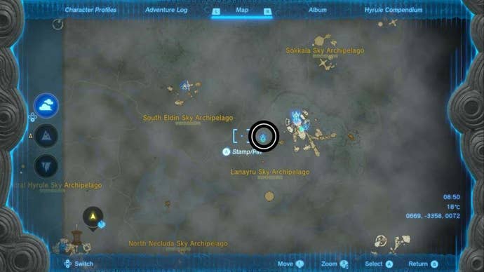 zelda totk lanayru sky archipelago with shrine sages will map location