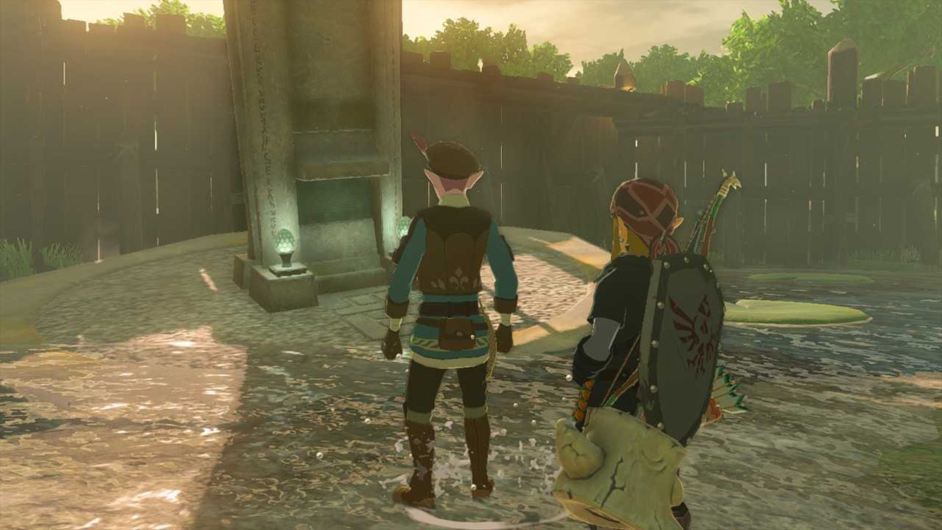 zelda totk link and wortsworth in lookout landing