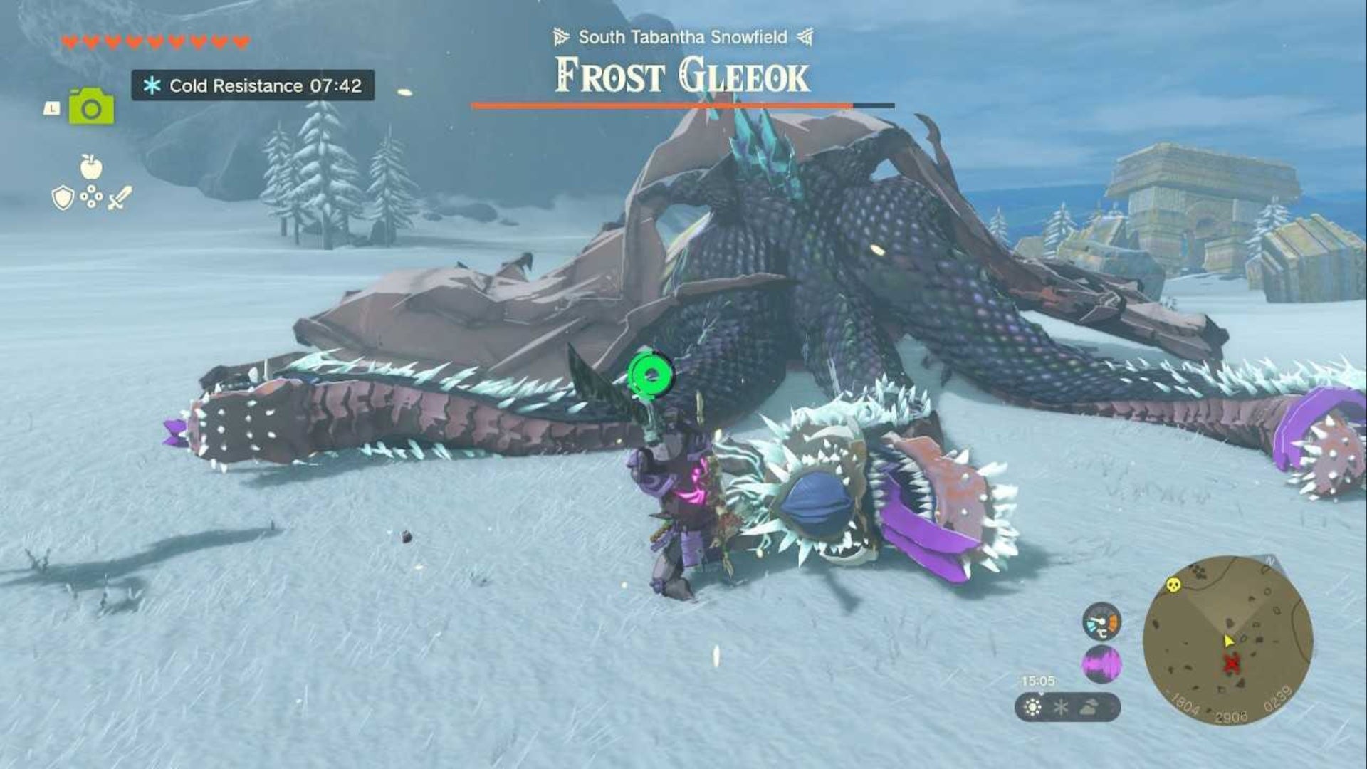 zelda totk link attacking downed frost gleeok