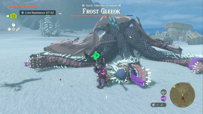 zelda totk link attacking downed frost gleeok