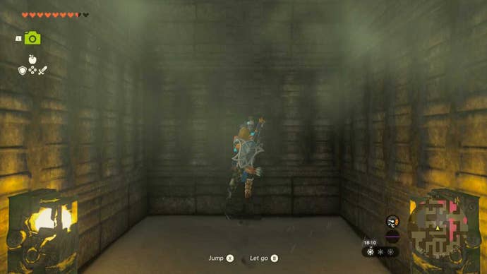 zelda totk link climbing ladder north lomei surface labyrinth