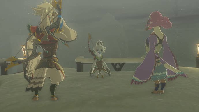 zelda totk link debating with teba