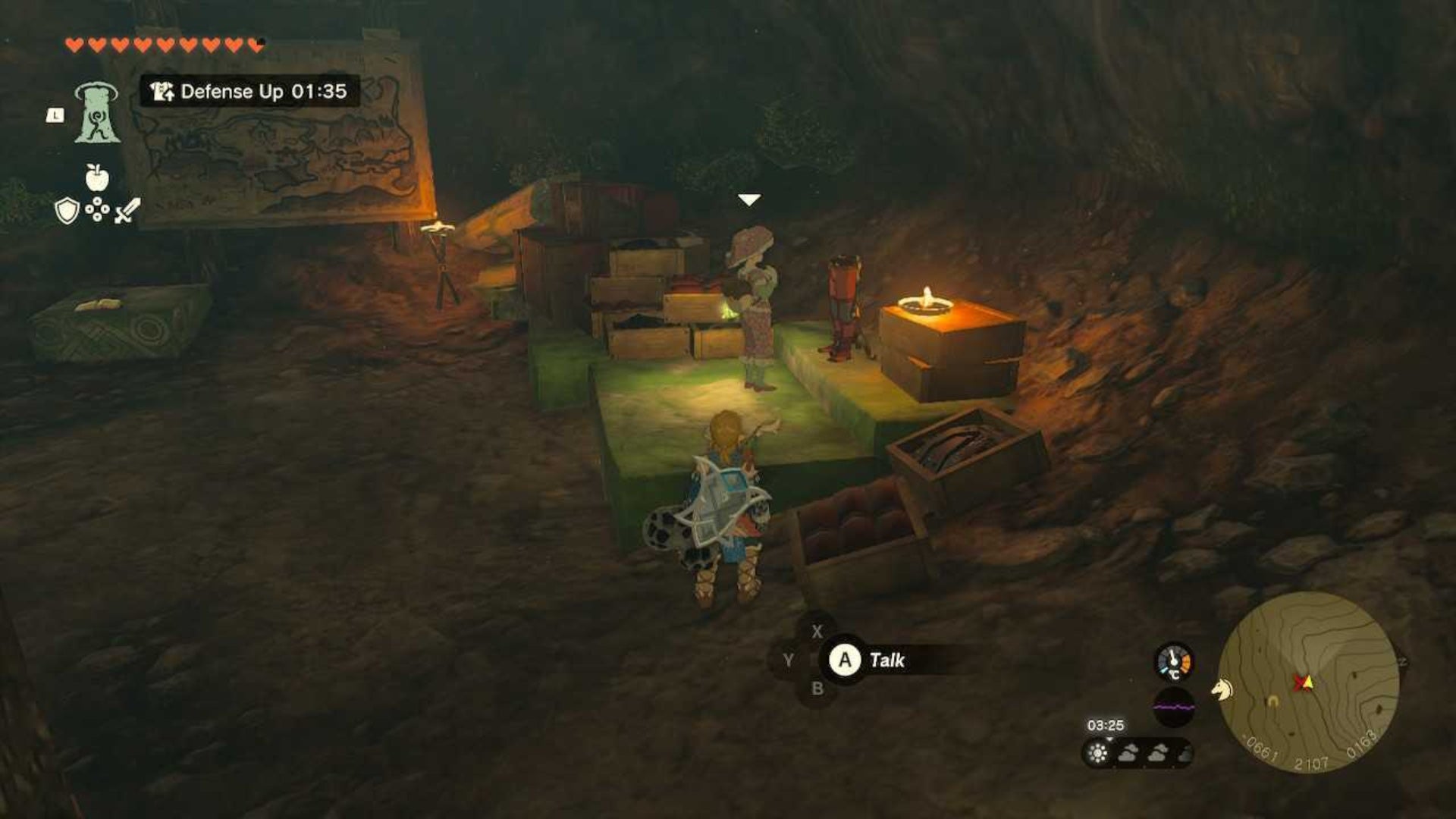 zelda totk link facing aliza and yiga tights