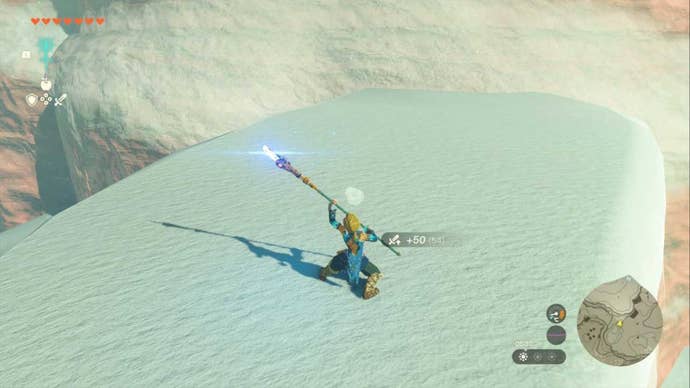 zelda totk link fusing ancient blade to zonaite spear