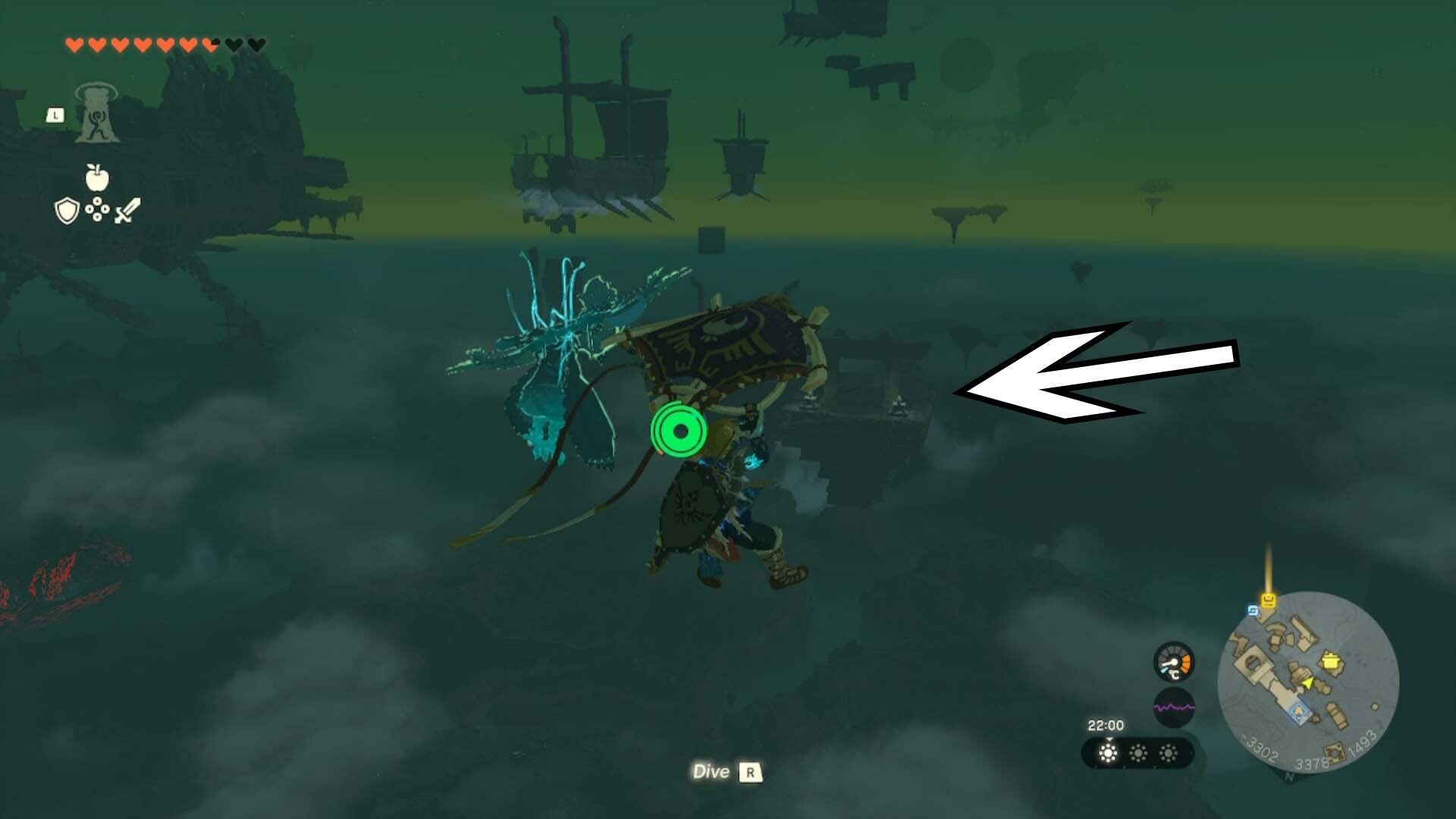 zelda totk link gliding to far island (1)