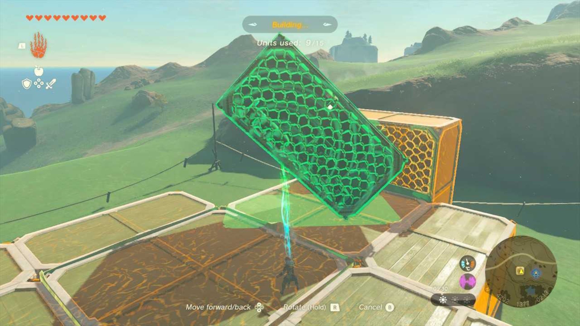 zelda totk link house building netted walls