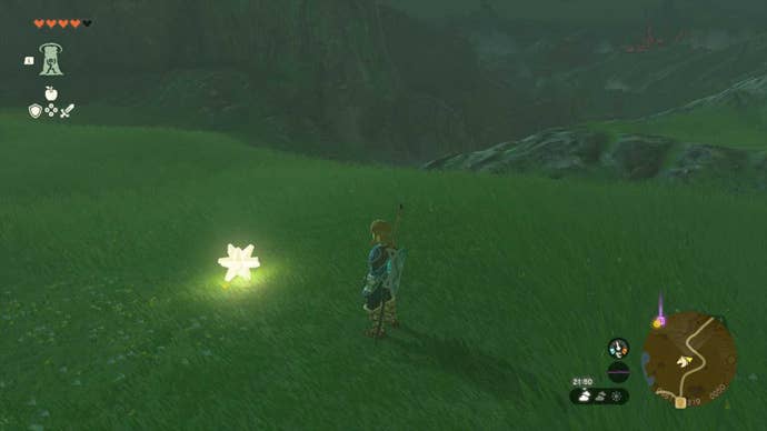 zelda totk link looking at star fragment