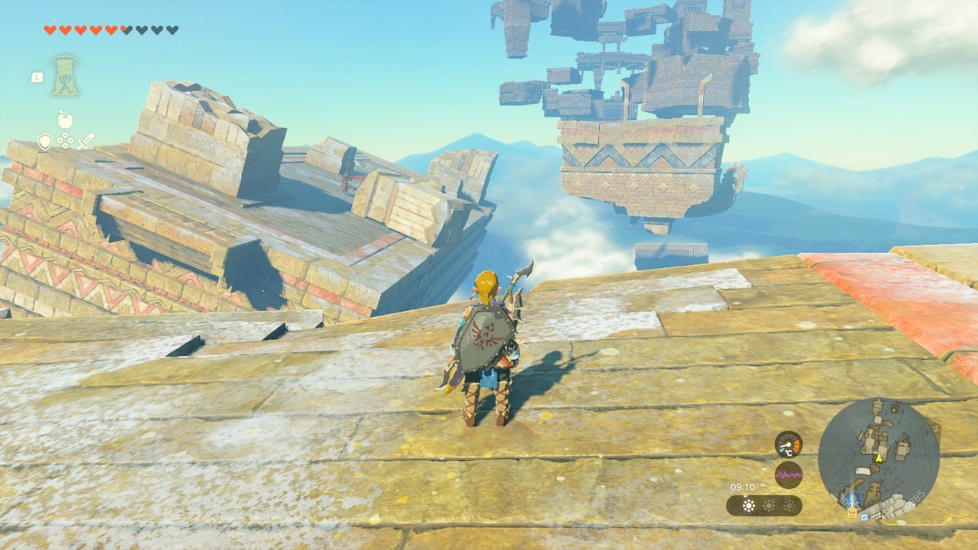 zelda totk link near slanted construct island rising island chain