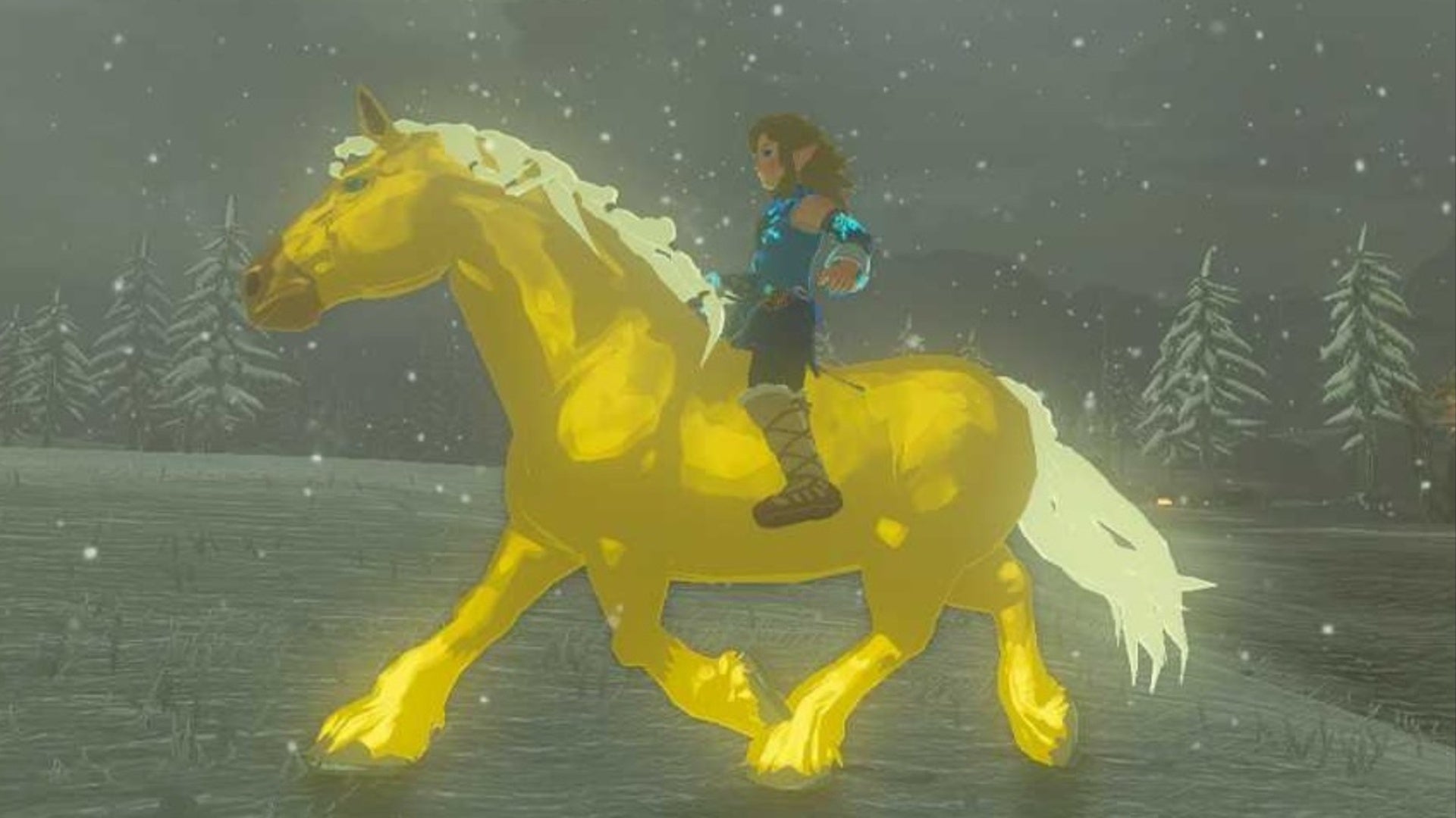zelda totk link riding zelda&rsquo;s golden horse