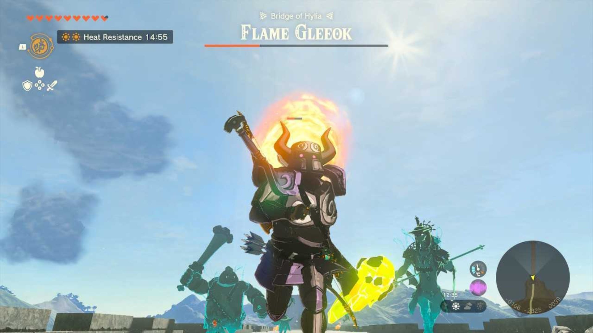 zelda totk link running from flame gleeok meteor