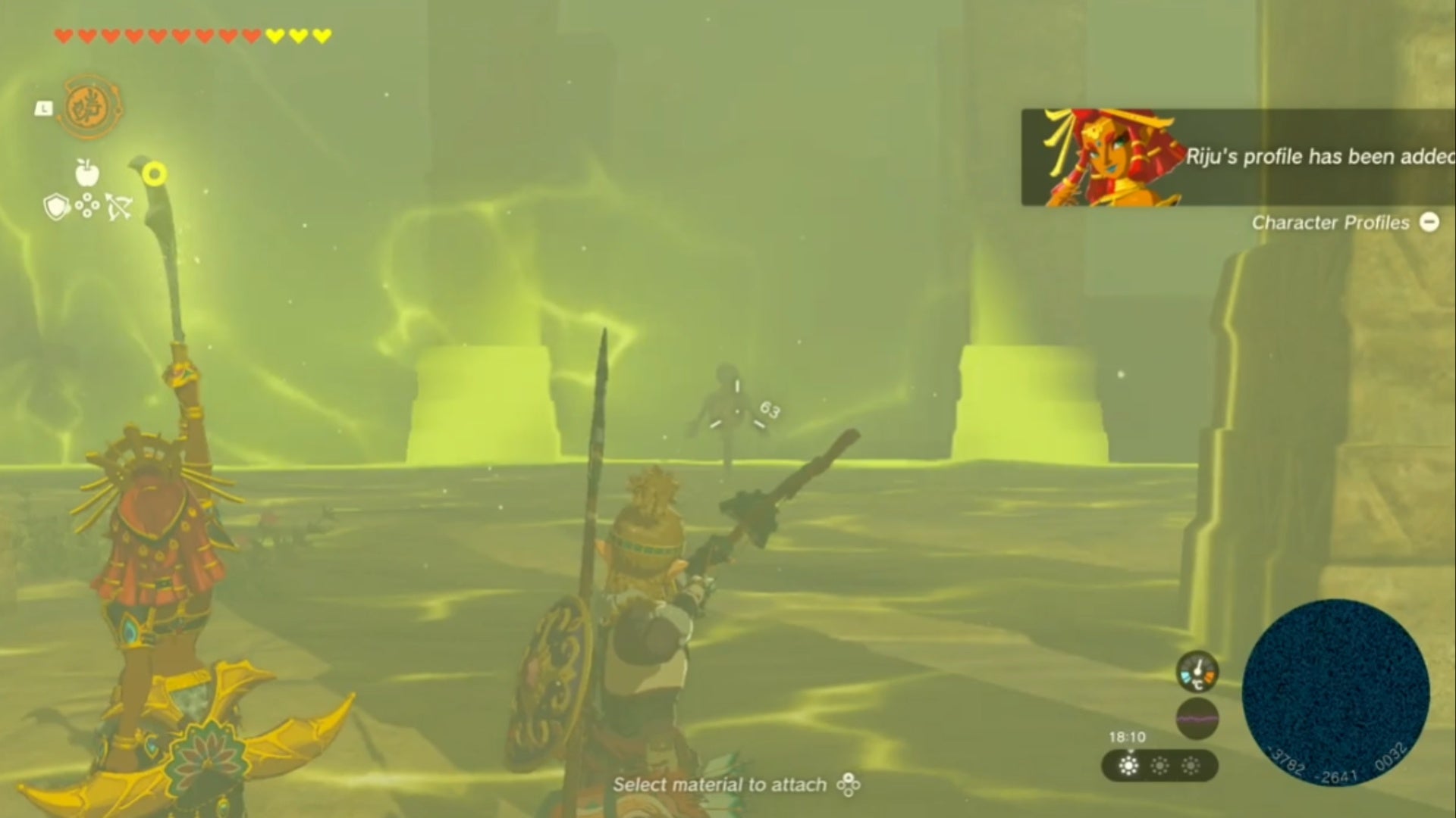 zelda totk link shooting at dummy in north gerudo ruins