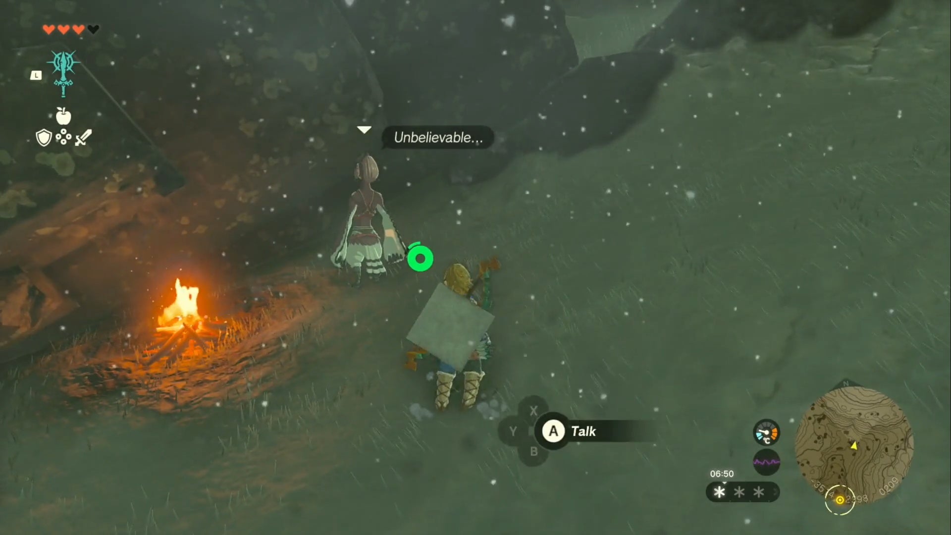 zelda totk link talking to cecili