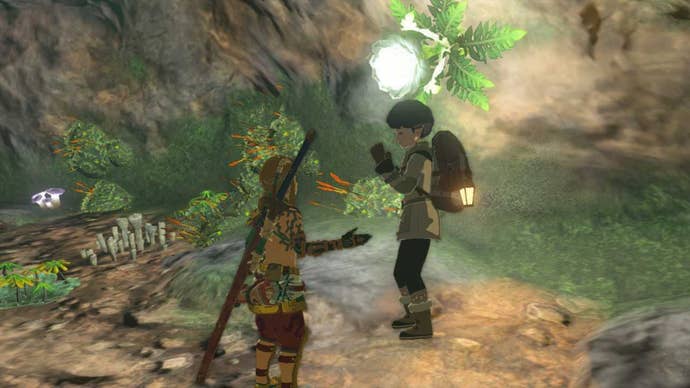 zelda totk link talking to fera in a well