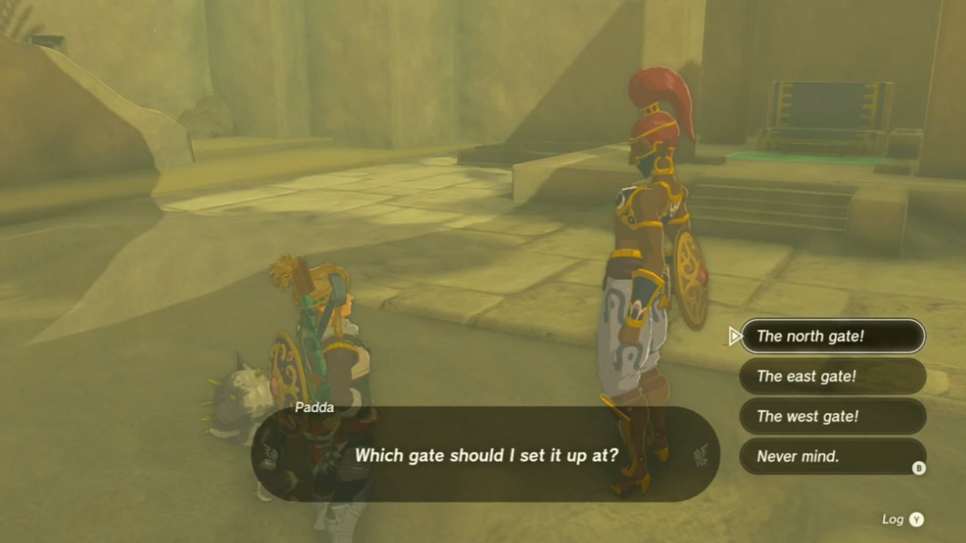 zelda totk link talking to padda