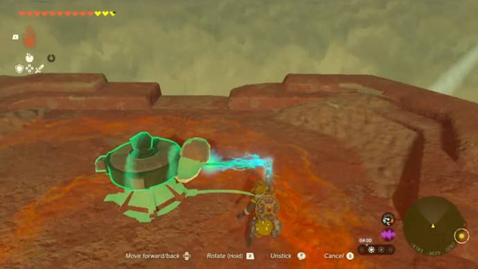 zelda totk link turning lizalfos horn wheel on third gerudo desert tower