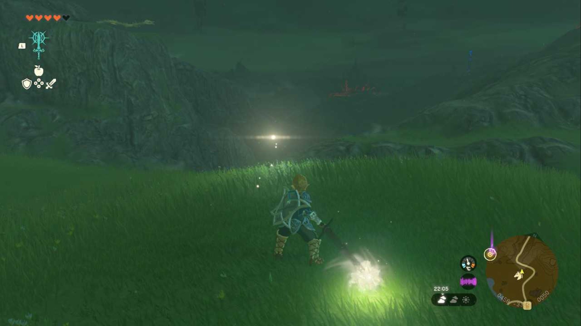 zelda totk link using star fragment fused to melee weapon