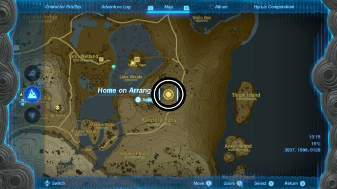 zelda totk links house map location