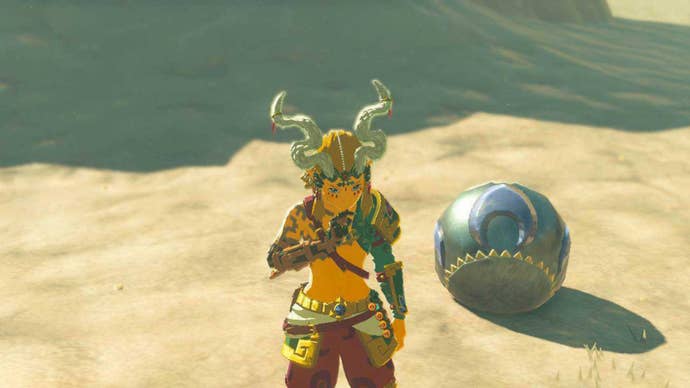 zelda totk lost in the dunes link and orb reward