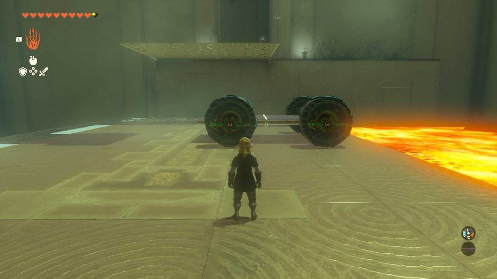 zelda totk marakuguc shrine four wheeled vehicle and mesh platform