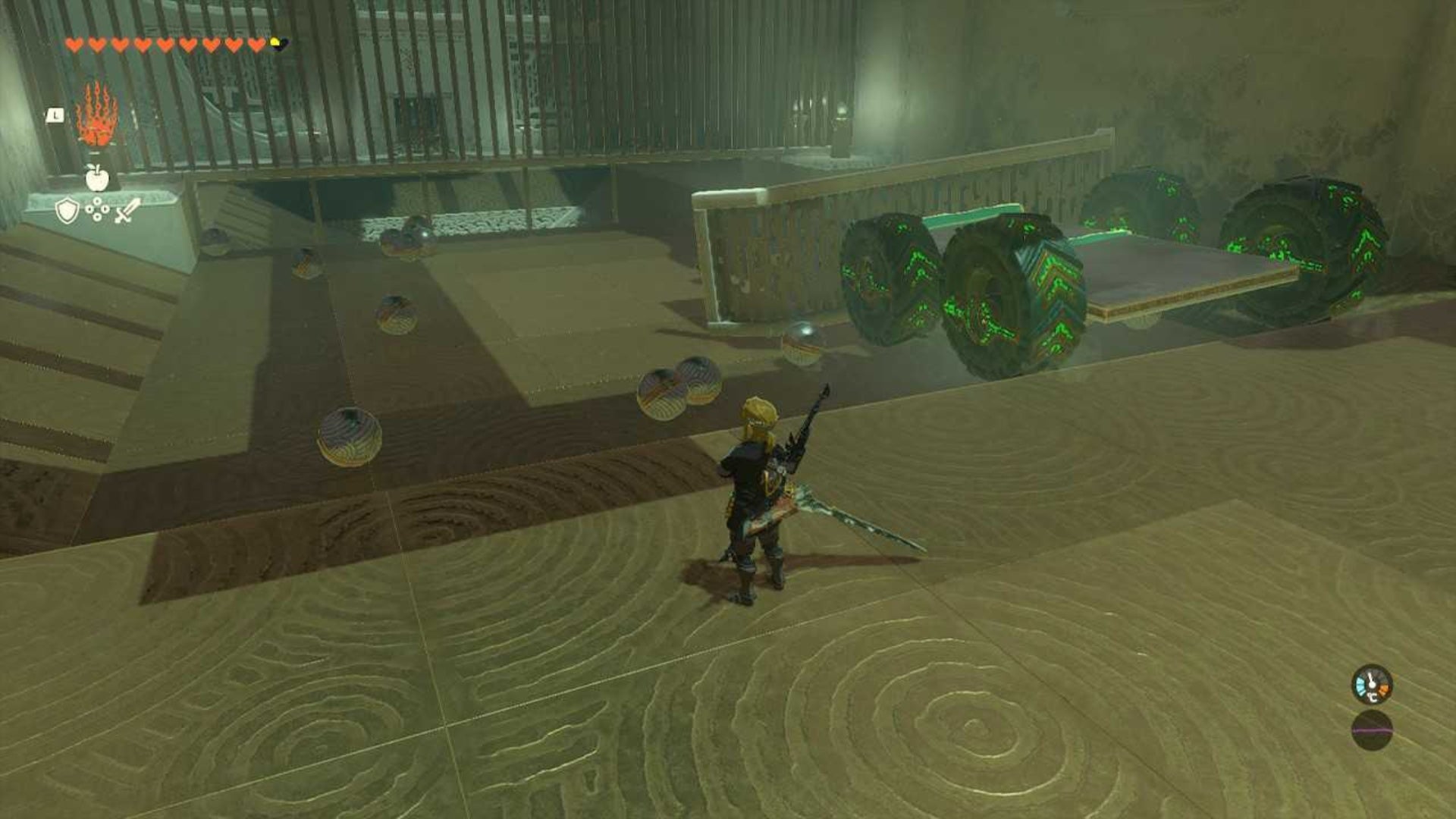 zelda totk marakuguc shrine four wheeled vehicle pushing orbs