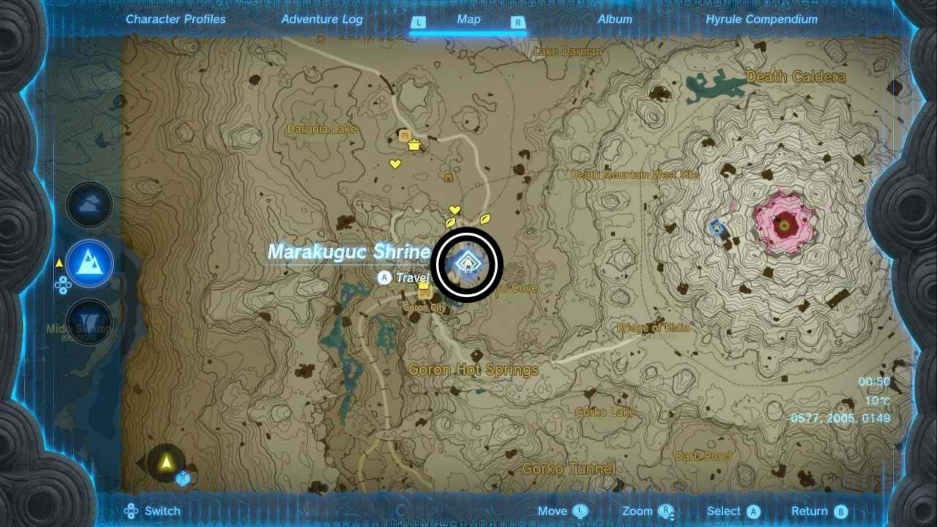 zelda totk marakuguc shrine map location