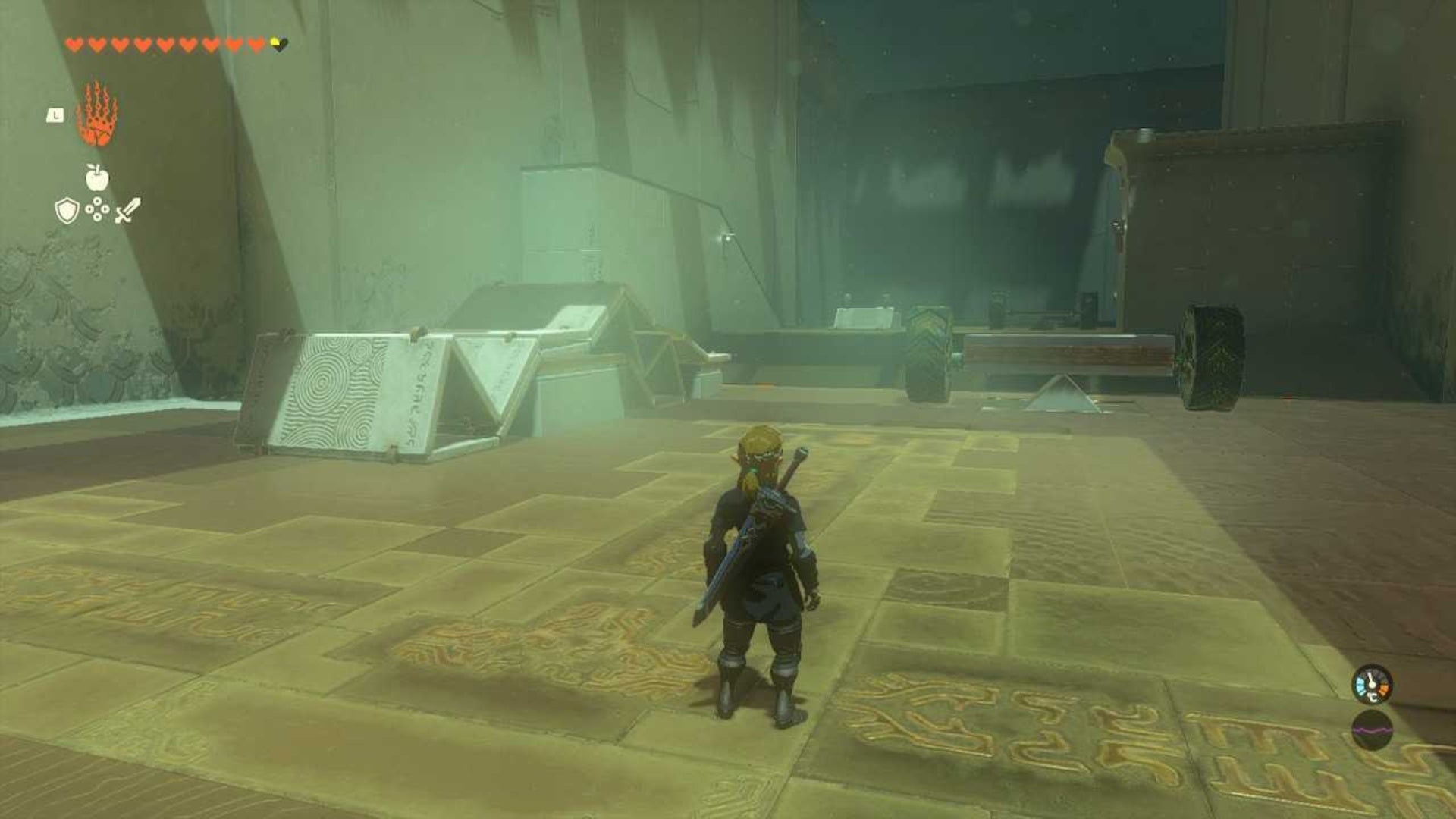 zelda totk marakuguc shrine second area wheeled vehicle broken long bridge