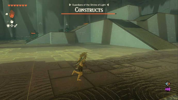 zelda totk mayachideg shrine link sneaking past constructs