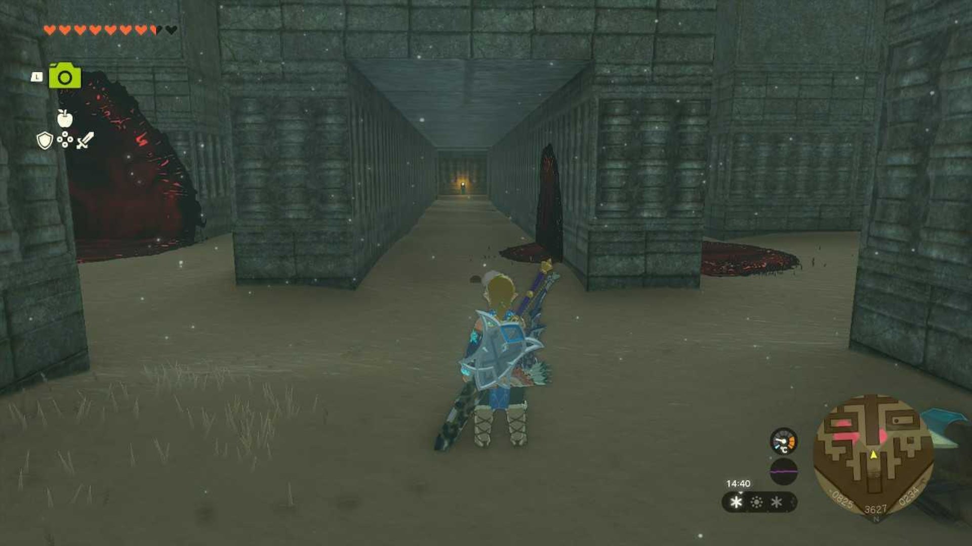 zelda totk north lomei labyrinth lamp corridor