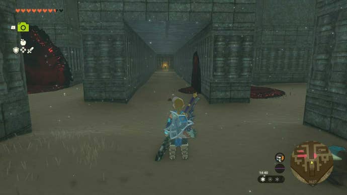 zelda totk north lomei labyrinth lamp corridor