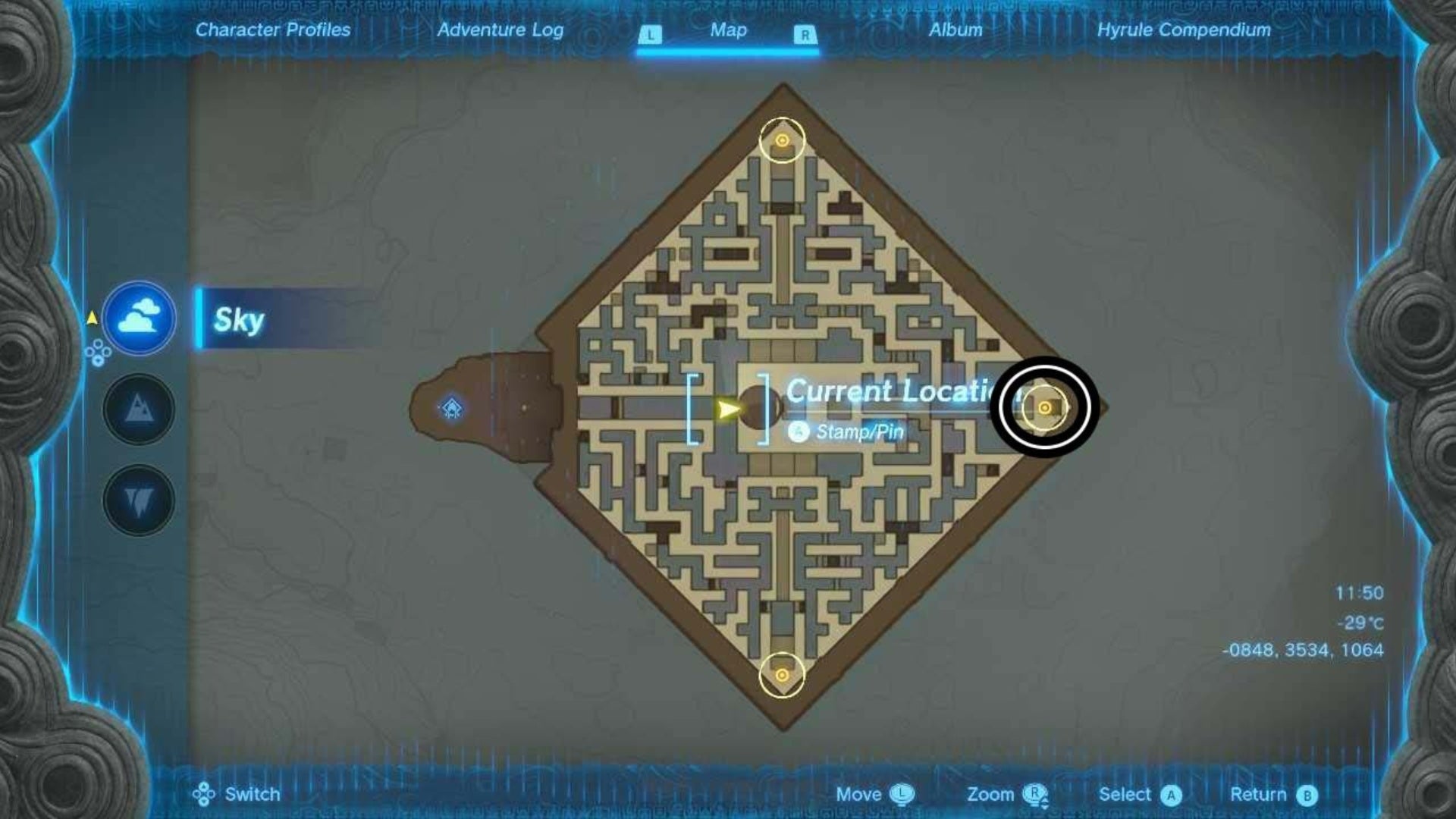 zelda totk north lomei sky labyrinth east gate map location