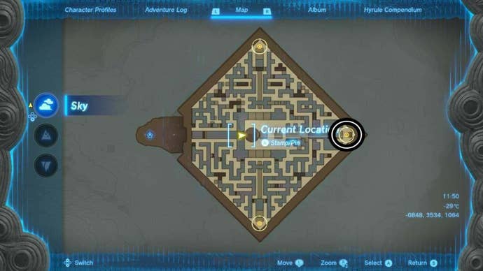 zelda totk north lomei sky labyrinth east gate map location