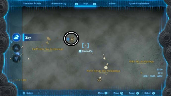 zelda totk north lomei sky labyrinth map location