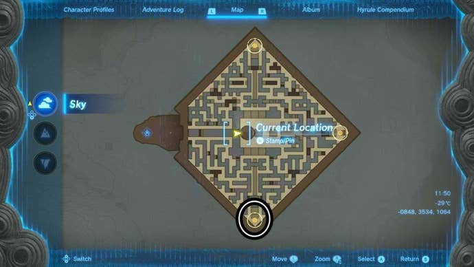 zelda totk north lomei sky labyrinth south gate map location