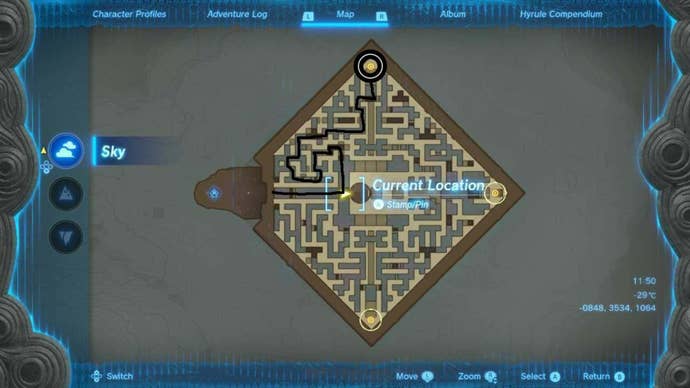 zelda totk north lomei sky shrine route to north zonai gate