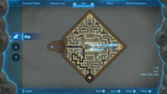 zelda totk north lomei sky shrine route to south zonai gate