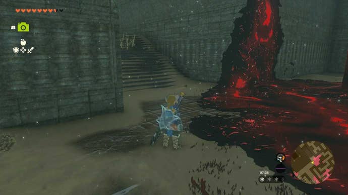 zelda totk north lomei surface labyrinth gloom and path left