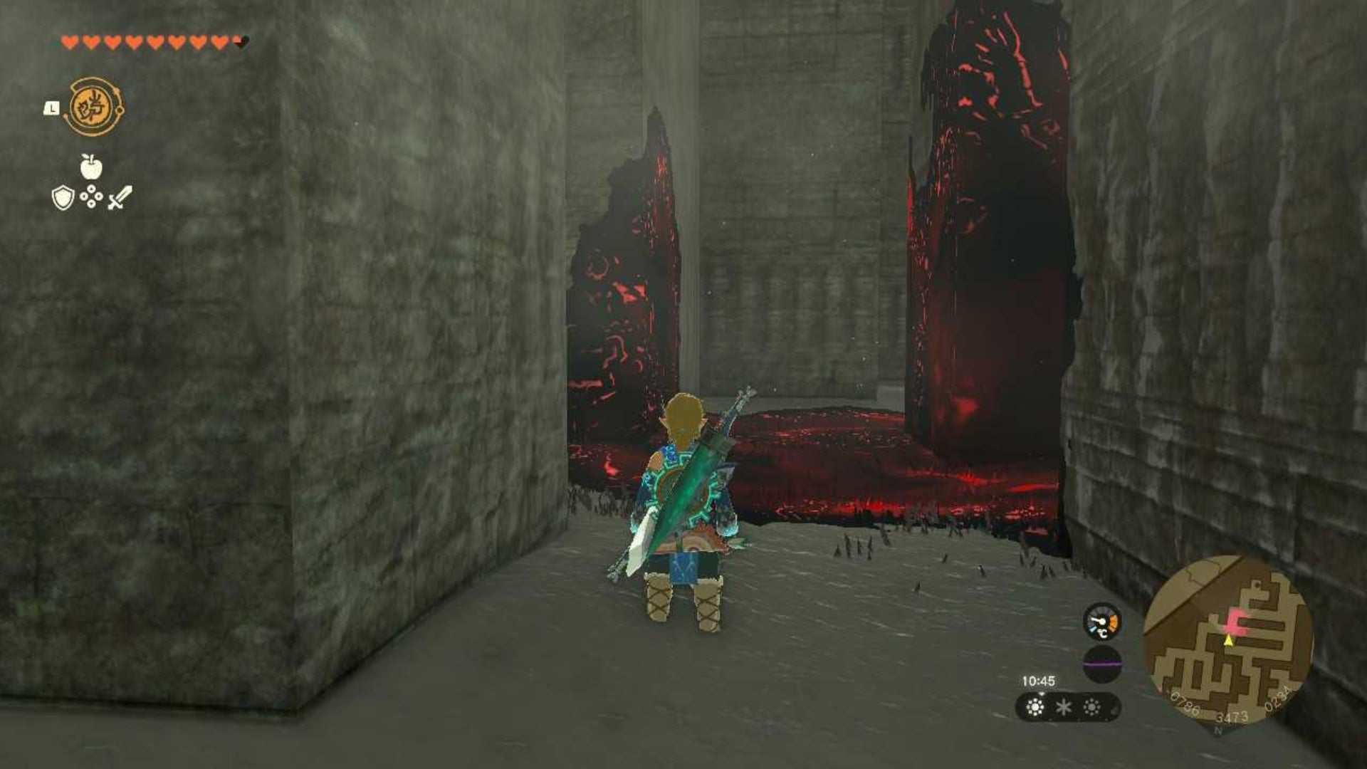 zelda totk north lomei surface labyrinth large gloom patch