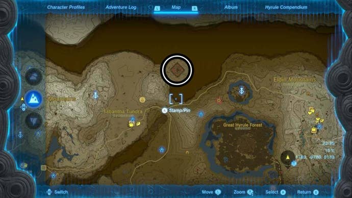 zelda totk north lomei surface labyrinth map location