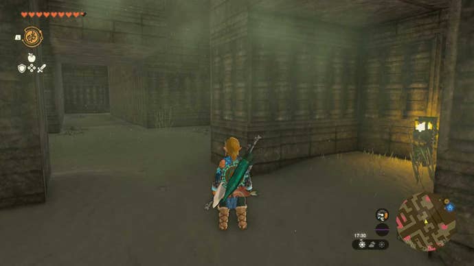 zelda totk north lomei surface labyrinth right turn lamp