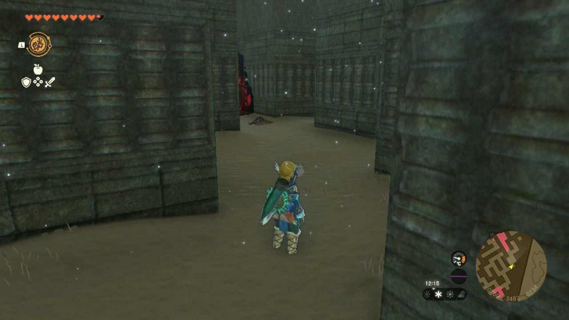 zelda totk north lomei surface shrine gloom patch and fire two