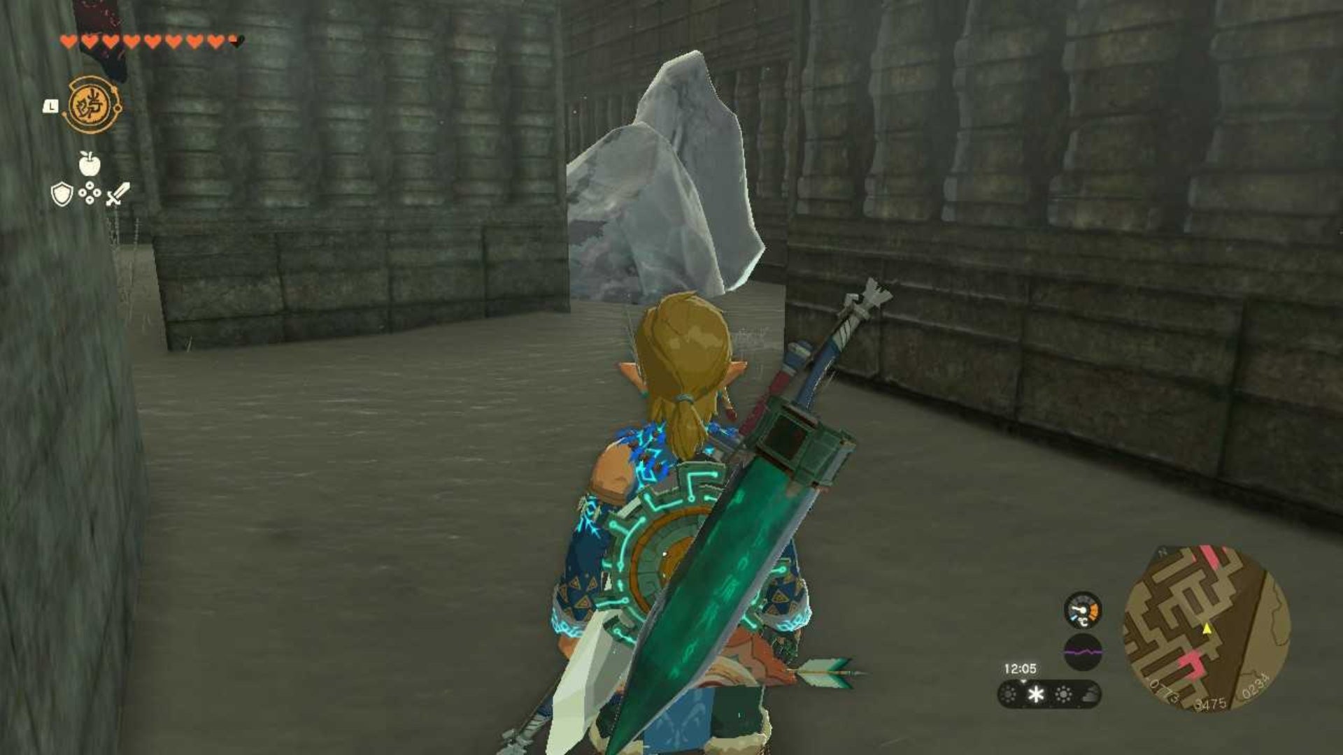 zelda totk north lomei surface shrine link looking at ice on path