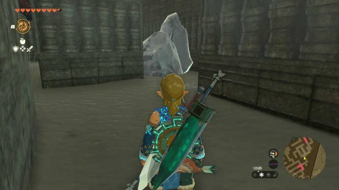 zelda totk north lomei surface shrine link looking at ice on path