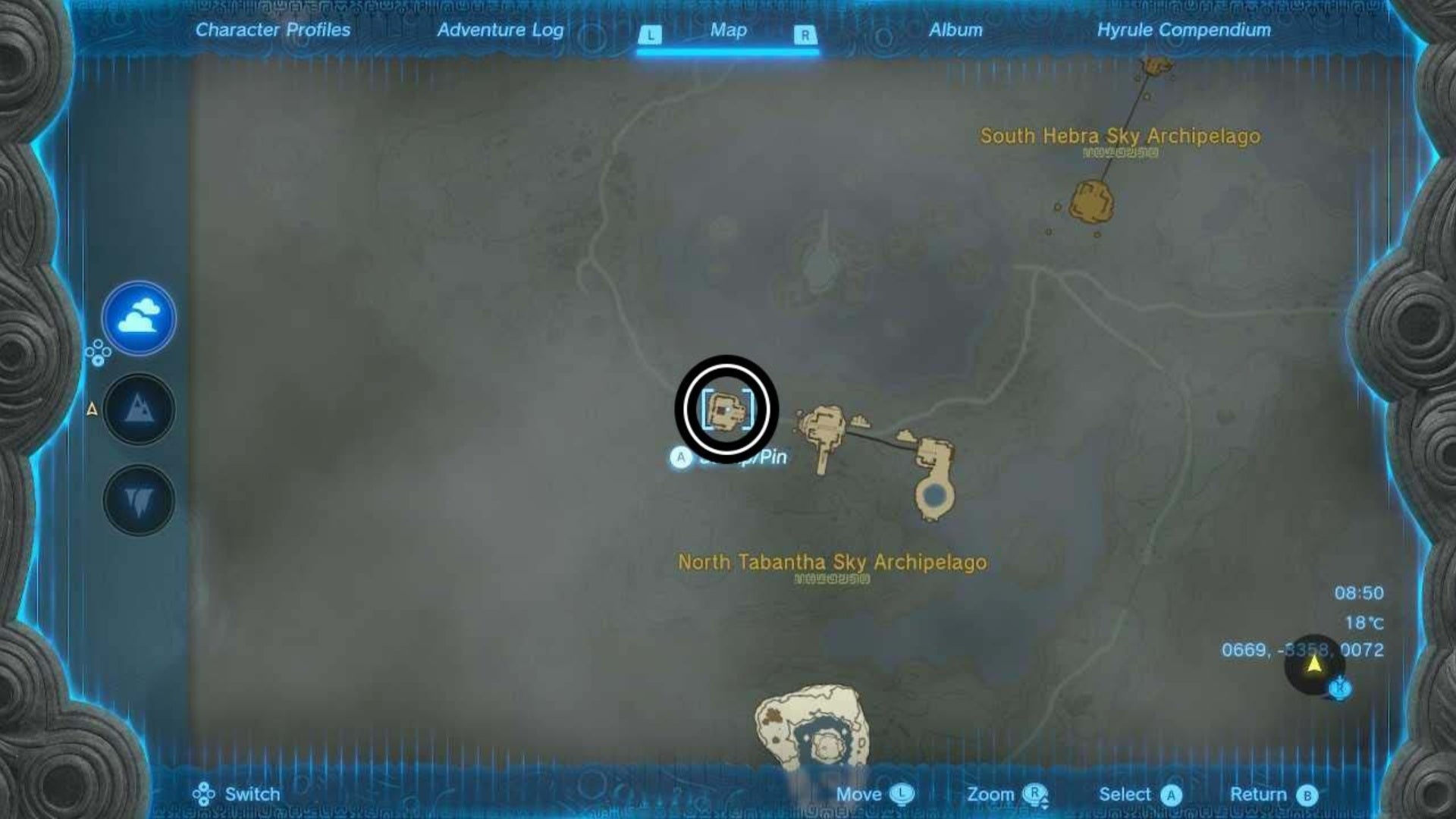 zelda totk north tabantha sky archipelago sages will map location