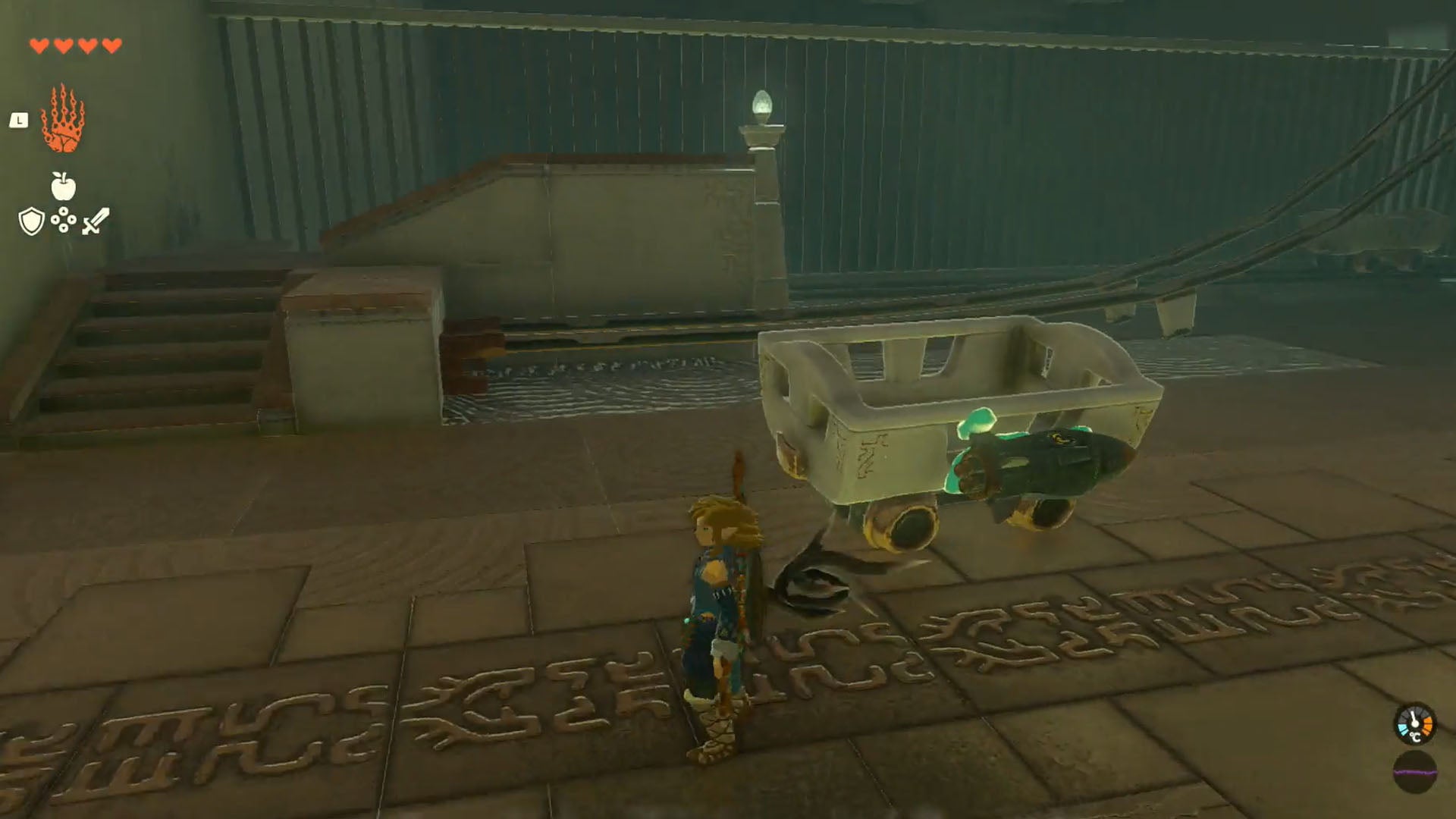 zelda totk oromuwak shrine second room cart