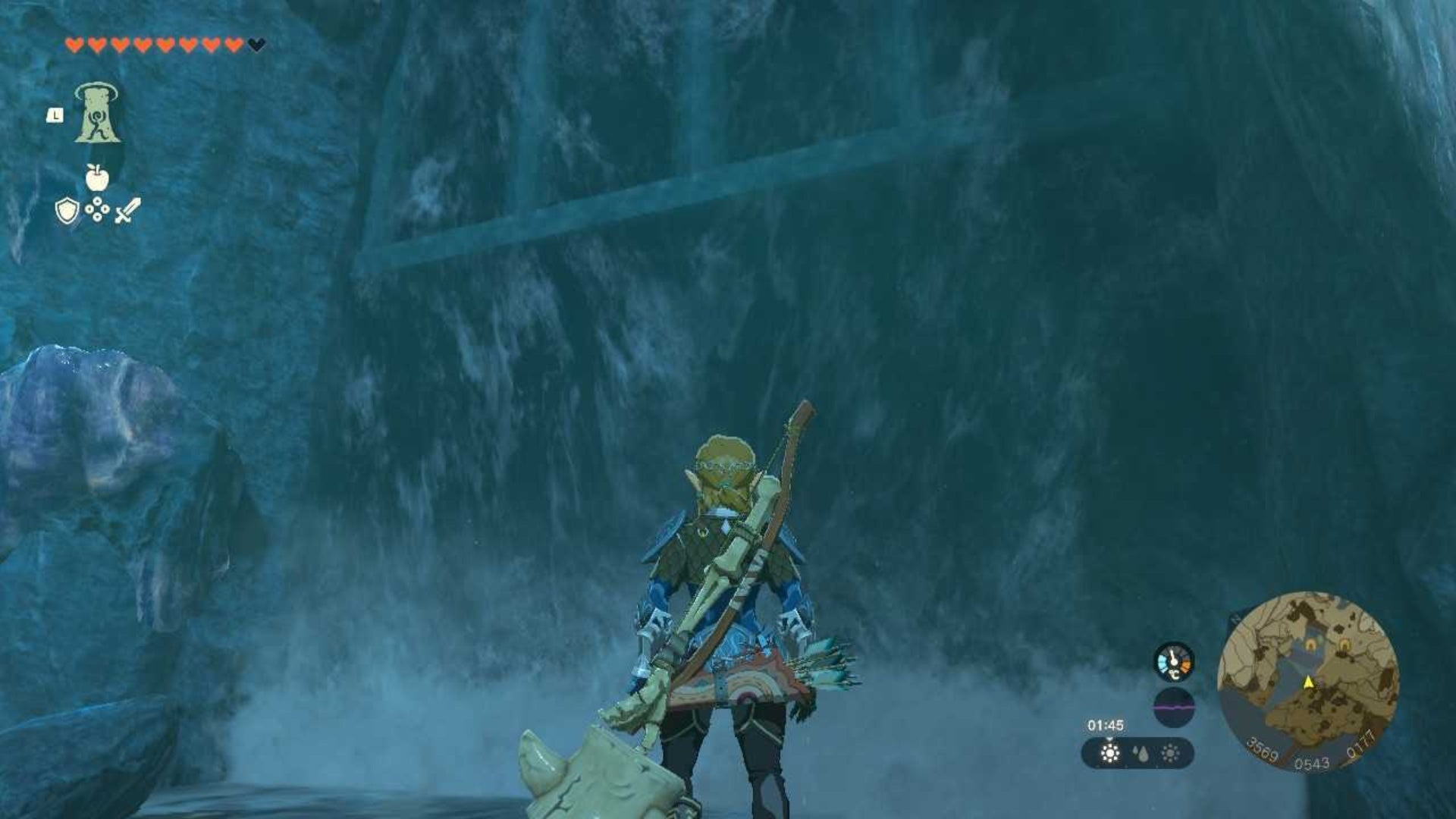 zelda totk pristine sanctum secret waterfall entrance