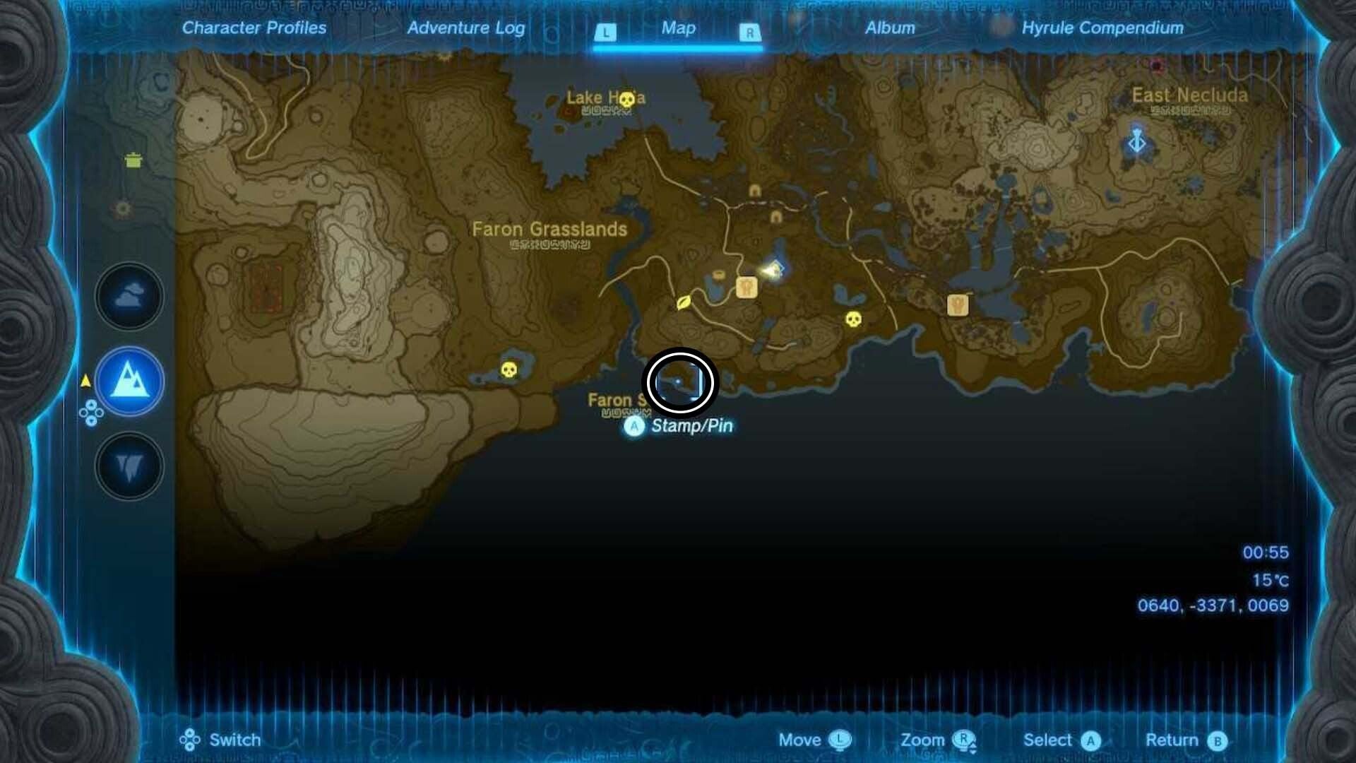 zelda totk puffer beach map location